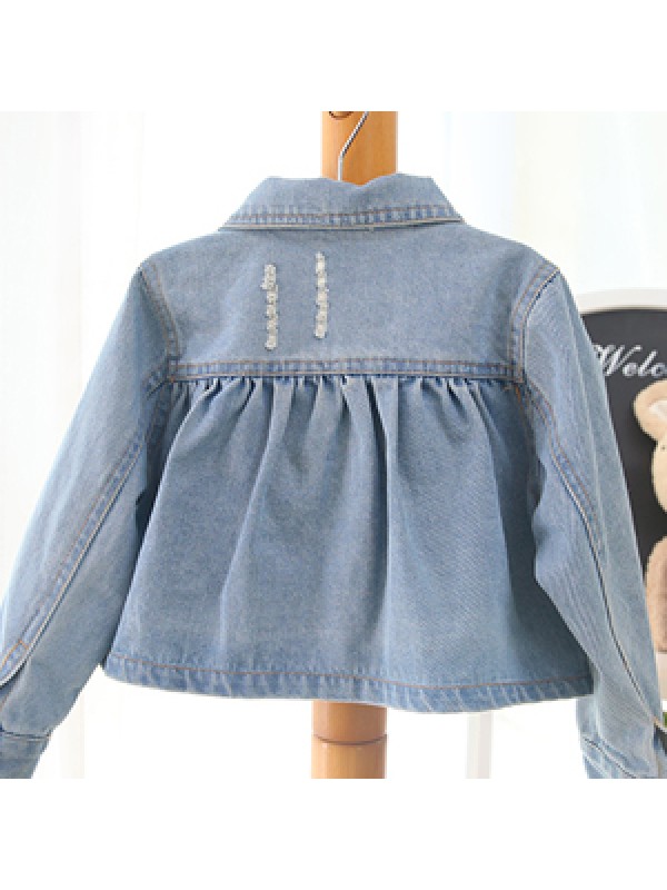 Spring Korean version of the influx of female baby cardigan denim jacket Autumn Girls