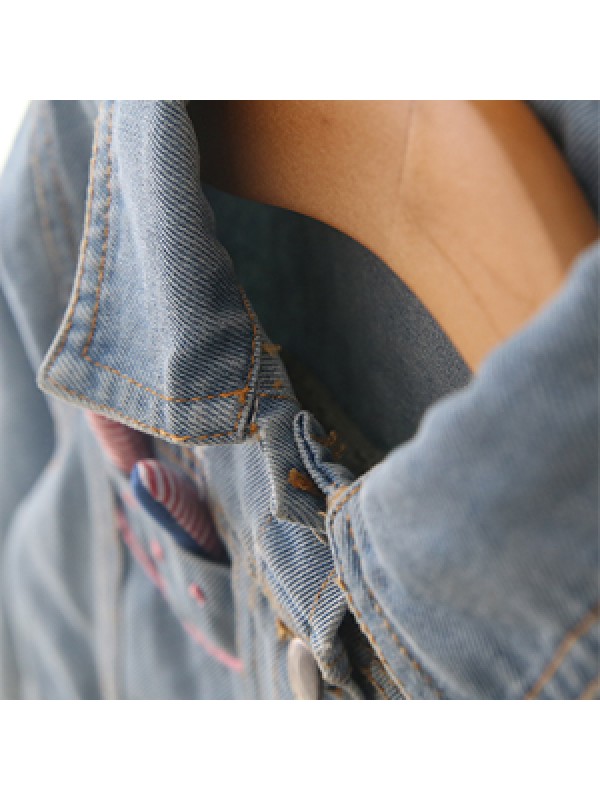 Spring Korean version of the influx of female baby cardigan denim jacket Autumn Girls