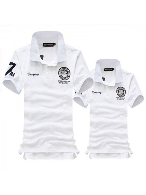 men's fashion casual short-sleeved men's wild chest embroidered T-shirt
