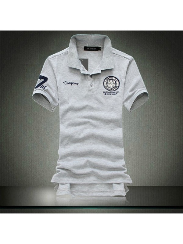 men's fashion casual short-sleeved men's wild chest embroidered T-shirt