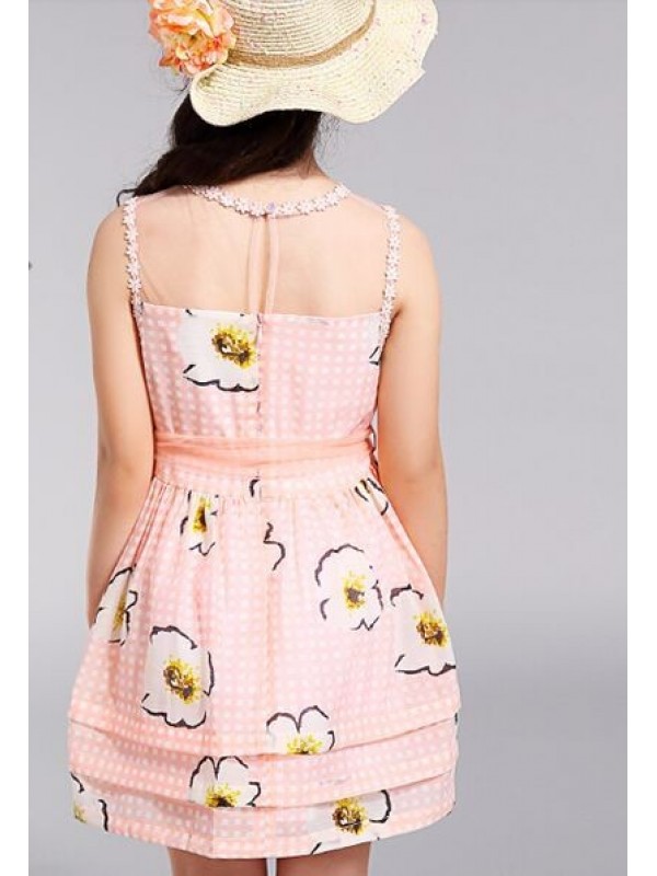 Kids Summer new girls summer dress skirt children princess skirt floral skirt thin gauze