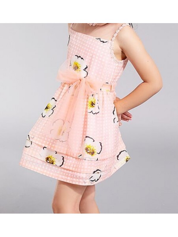 Kids Summer new girls summer dress skirt children princess skirt floral skirt thin gauze