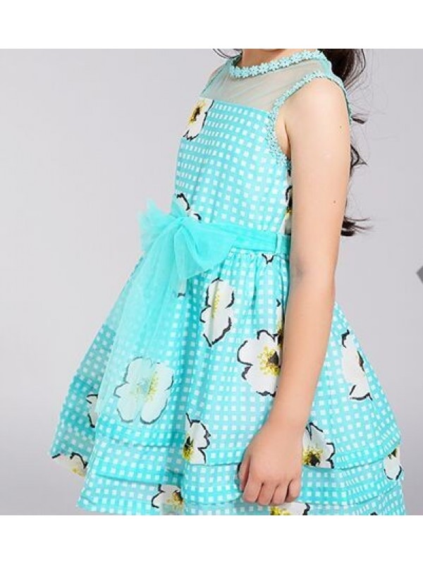 Kids Summer new girls summer dress skirt children princess skirt floral skirt thin gauze