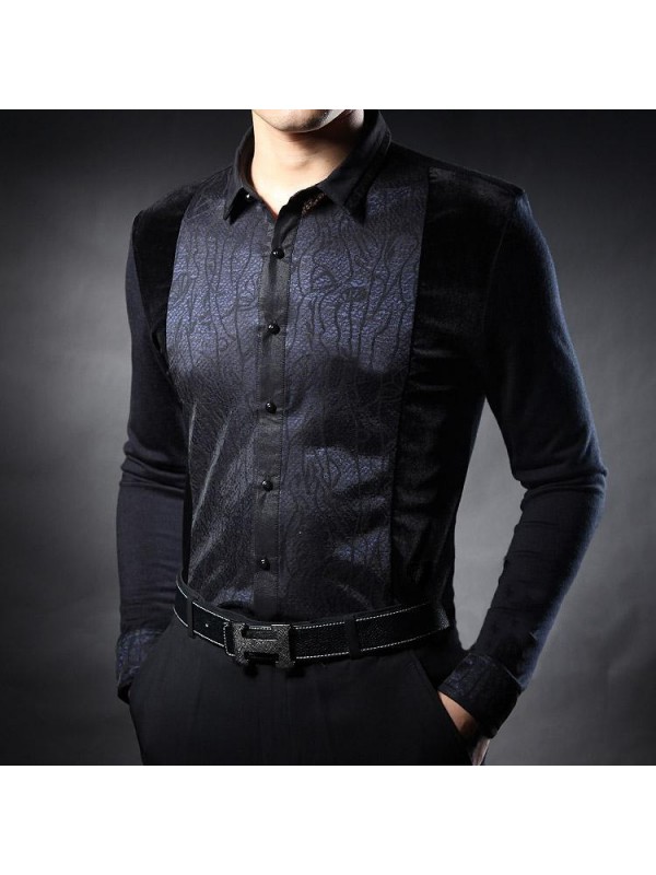 In the autumn new men's middle-aged men's Long Sle...